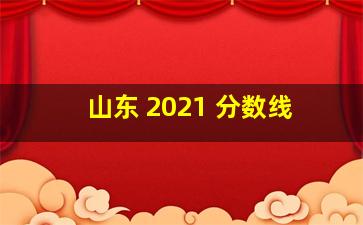 山东 2021 分数线